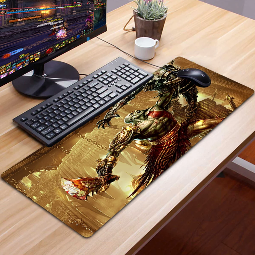 

God of War XL Mousepad Gaming Accessories 90X30 Mouse Pad Gamer Mouse Mats Tapis De Souris Mausepad 30X60 Tappetino Mouse 25x29