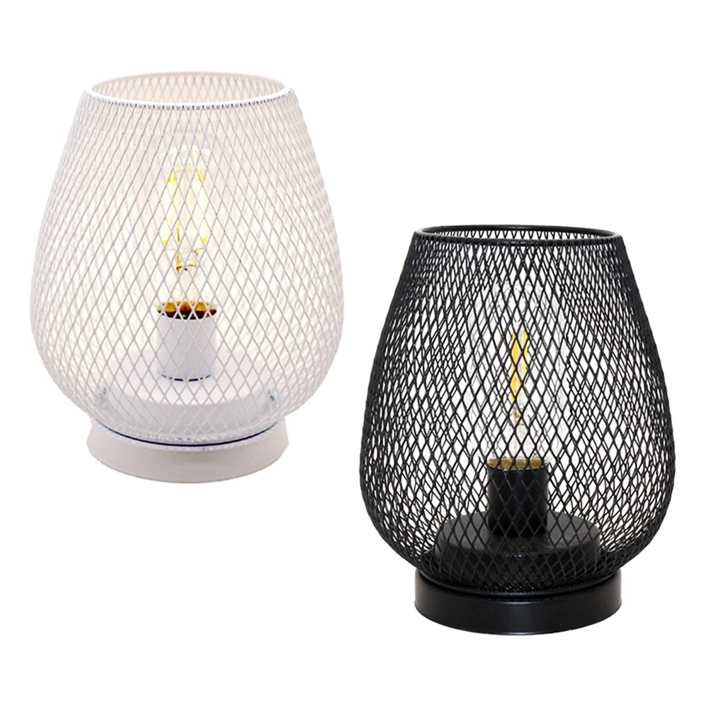 

Nordic Chic Iron Bird Cage Desk Lamp Night Light Nightstand Bedroom Office
