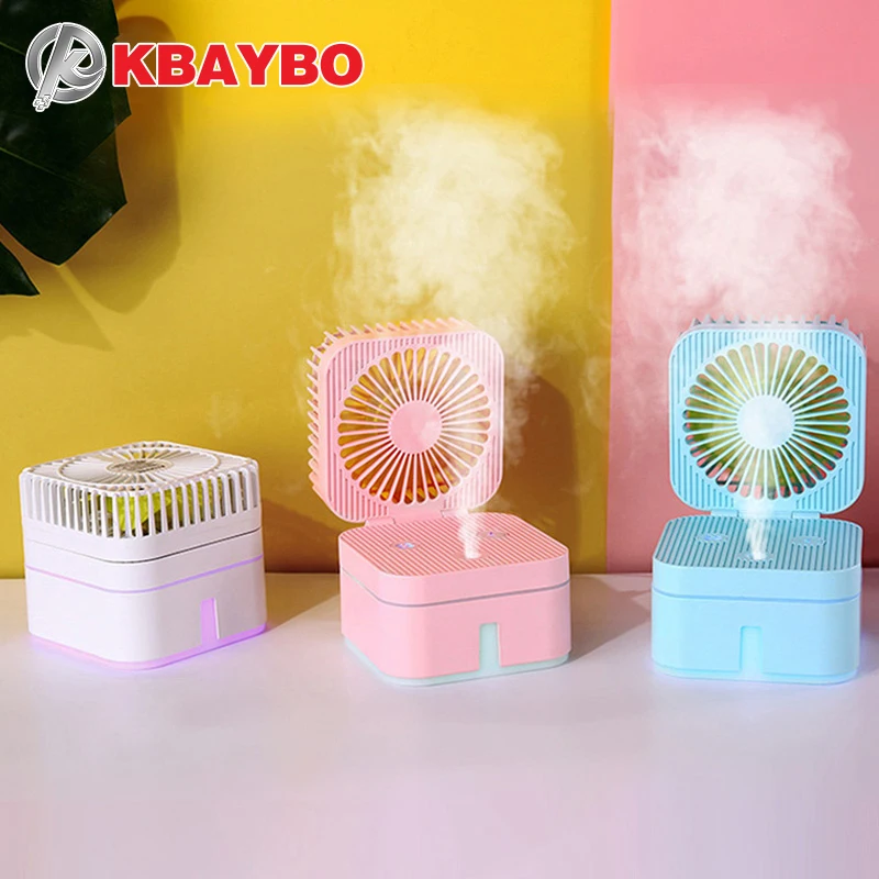 KBAYBO Mini USB Combo humidificador de ventilador recargable combinado para escritorios oficina y hogar|Вентиляторы| |