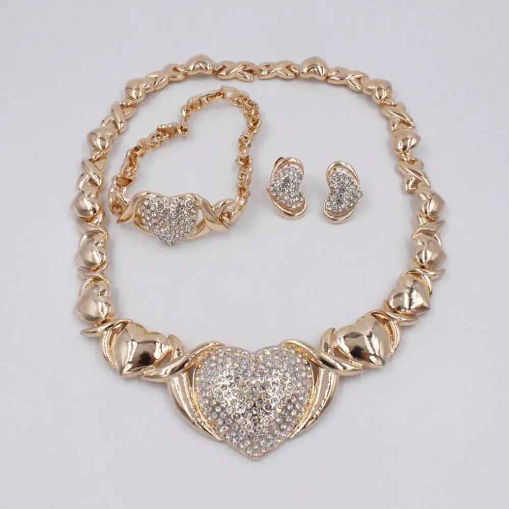 2020 New Fashion Dubai Jewelry Sets Elegant line Crystal Costume Nigerian African Beads Design | Украшения и аксессуары