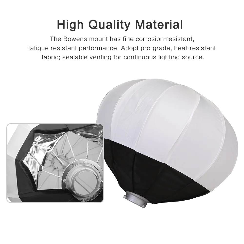 NiceFoto 50cm/20inch Foldable Lantern Style Softbox Ball Shape Soft Box with Bowens Mount Quick-Install Portable | Электроника
