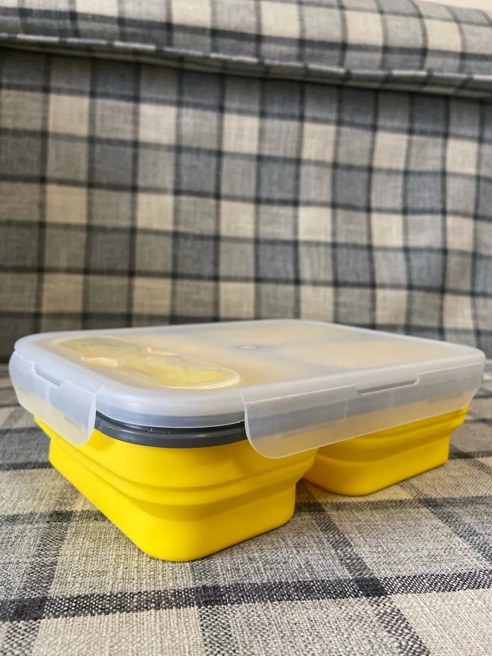 Коробка для завтрака Bento из силикона 1100 мл Экологичная коробка еды портативная