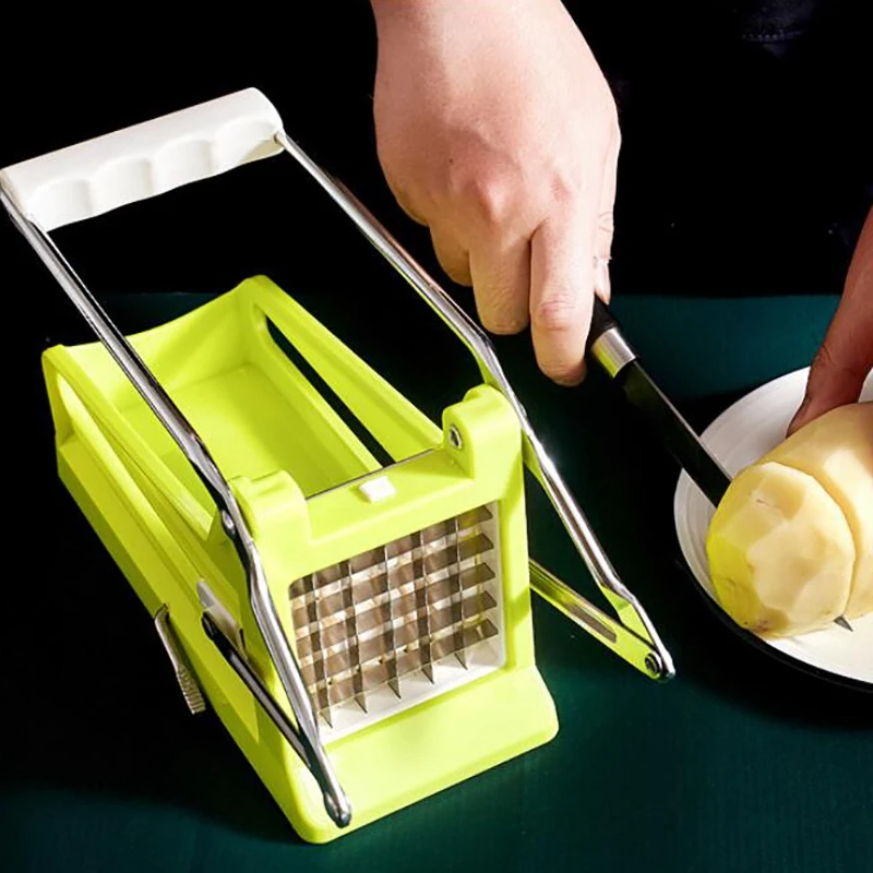

Stainless Steel Potato Cutting Machine Non-Slip French Fries Cutter Home Use Potato Slicer Chopper Kitchen Gadgets