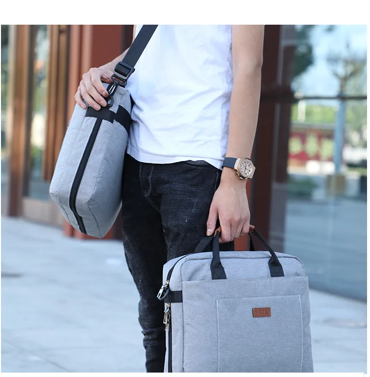 new all-in-one solid color business computer bag out of office fashion simple portable one shoulder breathable briefcase