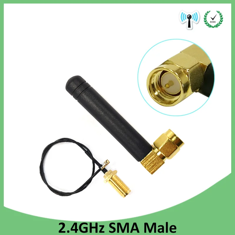 5 шт. 2 4 ГГц антенна wifi 2dBi SMA разъем антенны для маршрутизатора Wi fi + 21 см RP к ufl./IPX 1 13