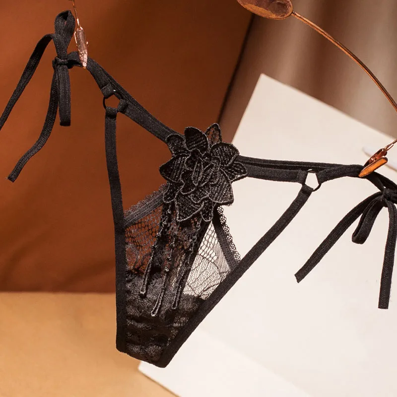 Женские сексуальные трусики с низкой посадкой стринги ультра тонкий цветочный