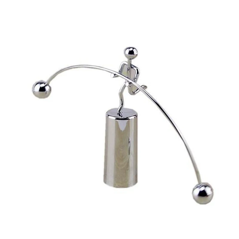 

Steel Balance Toy Desk Weightlifter Art Balance Toy Balancing Decompressive Science Psychology Home Office Decoration