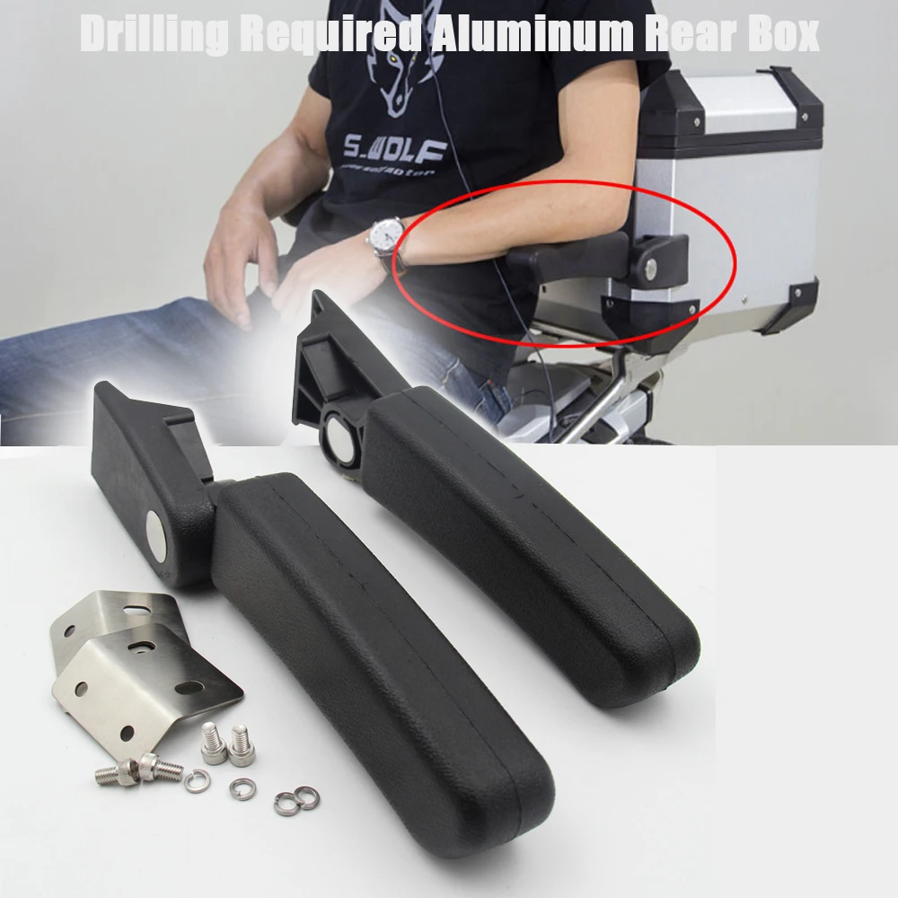 

Drilling Required For BMW R1200GS LC Adventure Aluminum Rear Box Passenger Armrest G310 GS F800GS ADV Tail Box MT-09 Tracer