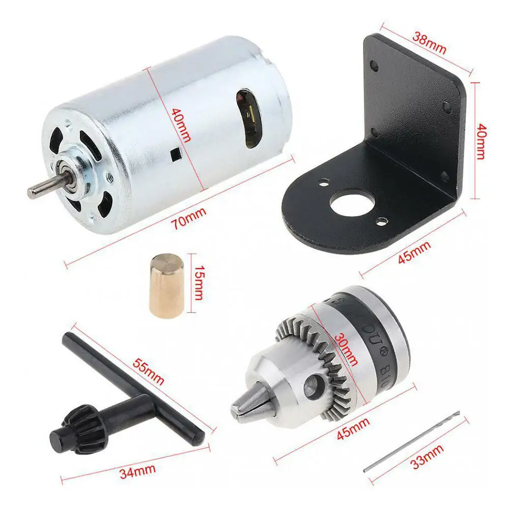 Двигатель постоянного тока 12 36 в миниатюрная ручная дрель для монтажа токарный