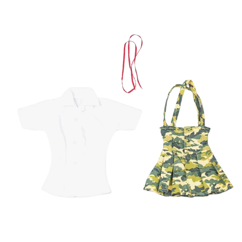 

Custom 1/6 Shirt Camo Skirt Set for 12 Inch Soldier Action Figure Body Model