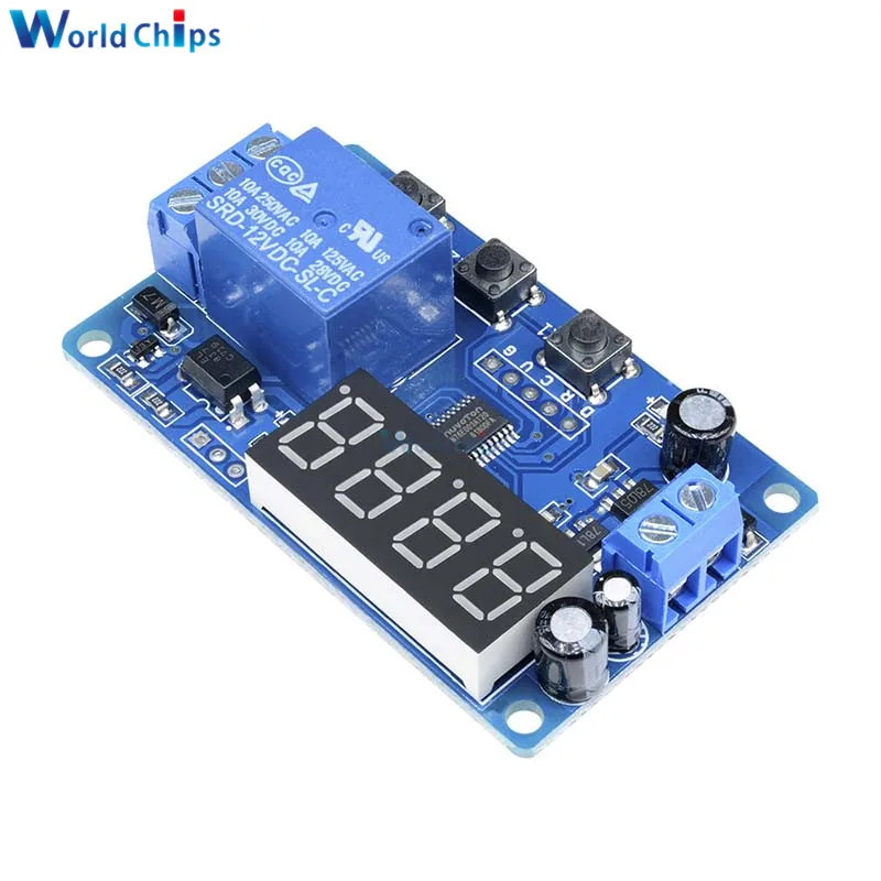 YYA-1 DC 12V релейный модуль светодиодный дисплей 3 кнопки ключ 4 цифровой трубный