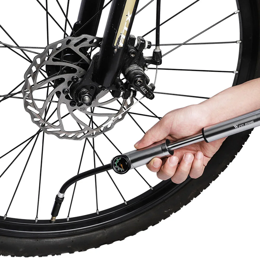 

Mini Bicycle Pump Aluminum Alloy Cycling Hand Air Pump Ball Tire Inflator MTB Mountain Road Bike Pump MTB Bike Tire Pump