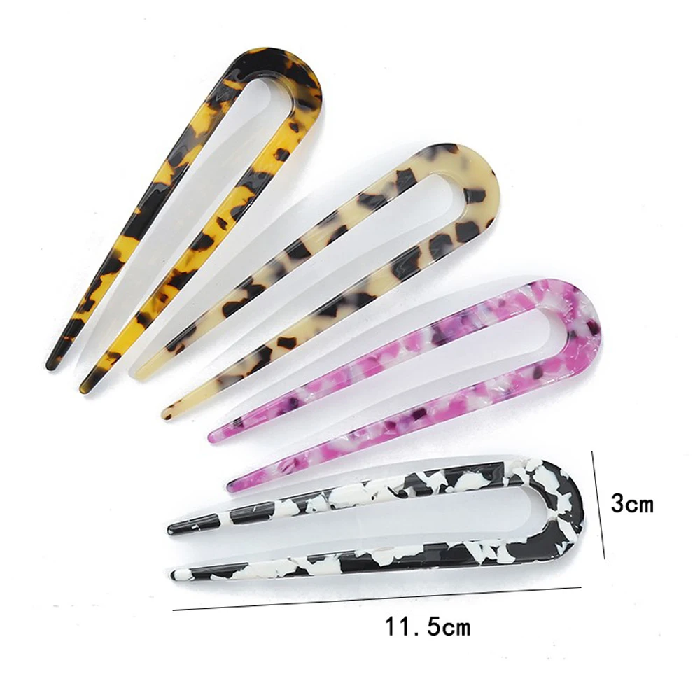 U образная шпилька для волос зажимы из уксусной ракушки шпильки головной убор
