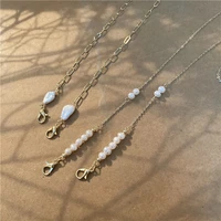 korean temperament freshwater pearl metal glasses chain mask chain sunglassses chains strap cord hanging neck holder