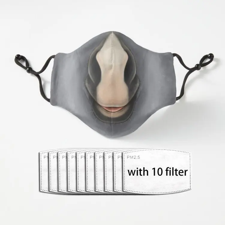 Забавная маска для лица с рисунком лошади регулируемая дешевая унисекс