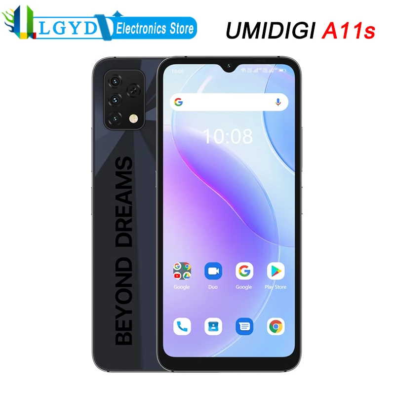 UMIDIGI A11S Dual 4G LTE Phone 4GB RAM+64GB ROM Android 11 UMS312 T310 Quad Core up to 2.0GHz Face Recognition 5150mAh Battery