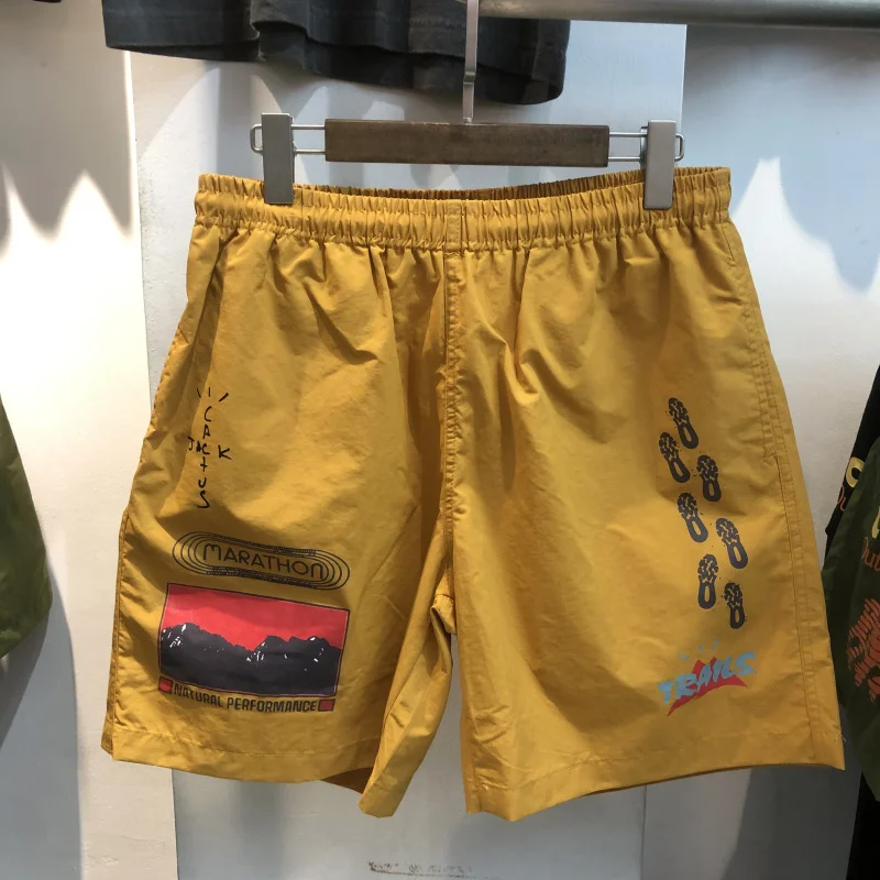 

Travis Scott Cactus Jack Trails Path Mesh Shorts Men Women Best Quality Breechcloth Breathable Drawstring clothing men short