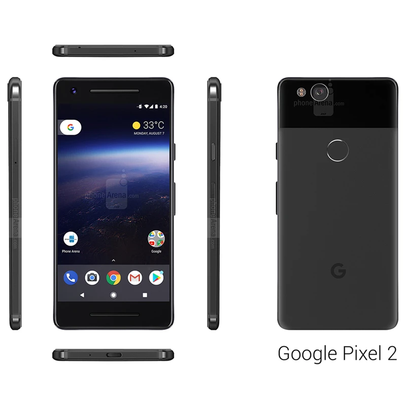 google pixel 2 global version unlocked mobile phone 5 0 4gb ram 64128gb rom 12mp qcta core 4g lte original android smartphone free global shipping