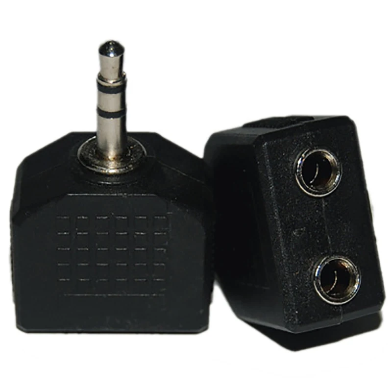 Разветвитель для наушников с двойным разъемом 3 5 мм адаптер 1 штекером на 2