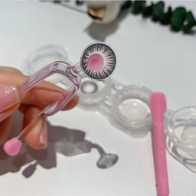 Набор контактных линз + очиститель для ухода за глазами вставка Съемник