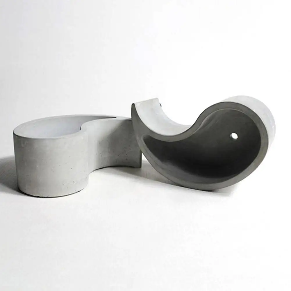 Форма для цветочного горшка дизайн тайчи Инь Янь силиконовая форма сделай сам