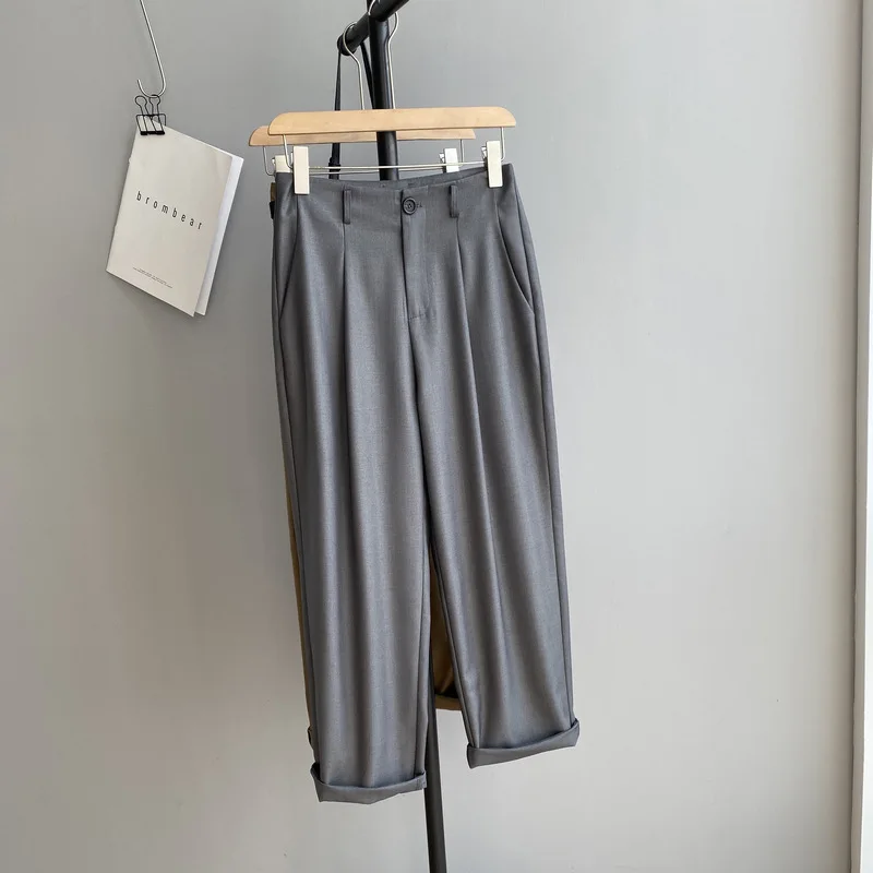 Повседневные рабочие брюки с высокой талией женские повседневные до щиколотки