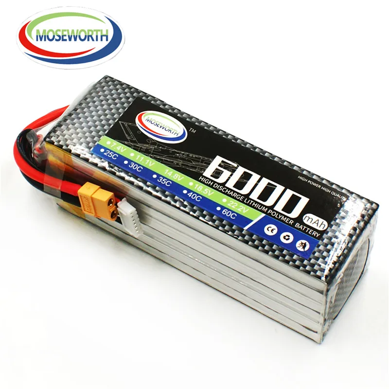 2020New RC Дрон LiPo батарея 6S 22 2 в 6000 мАч 60C для самолета вертолета квадрокоптера