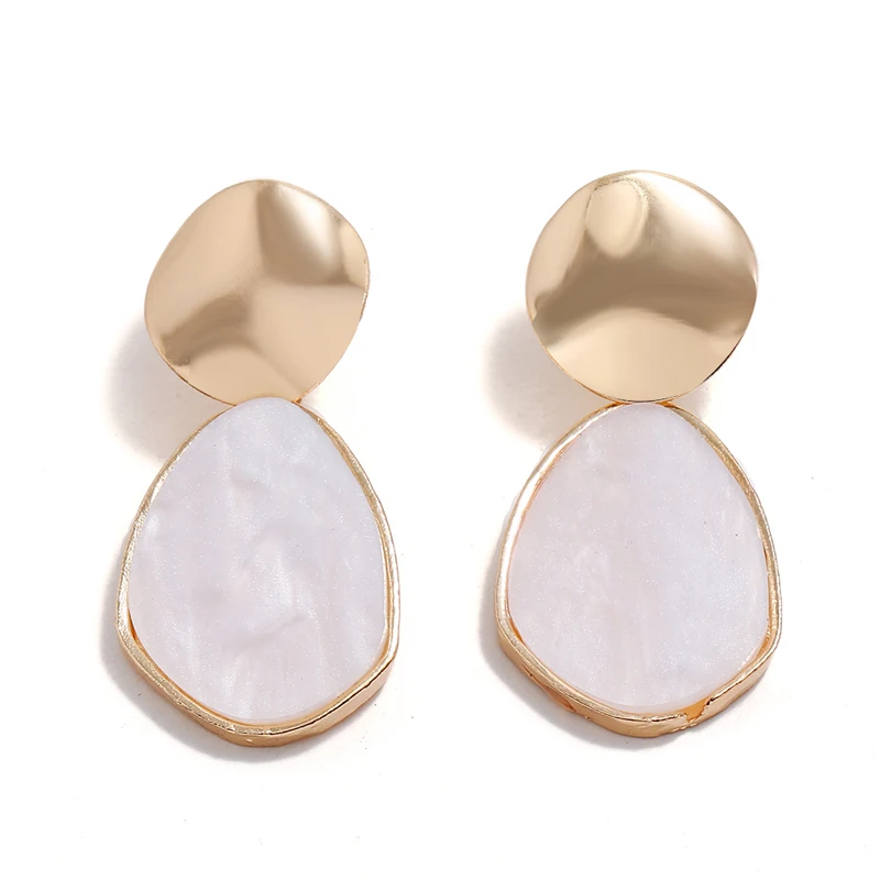 Женские серьги подвески в форме сердца винтажные акриловые с подвесками