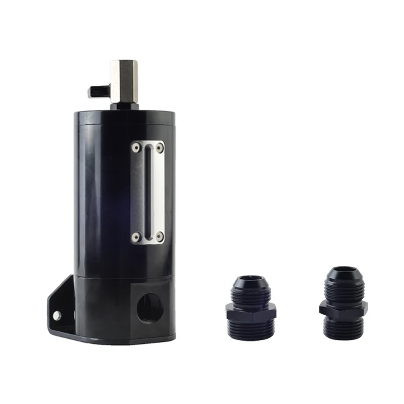 

visual oil catch tank 10AN 3/4NPS 0.5L Oil Catch Can Reservoir Tank Aluminum With Breather Filter Baffled oct-1125