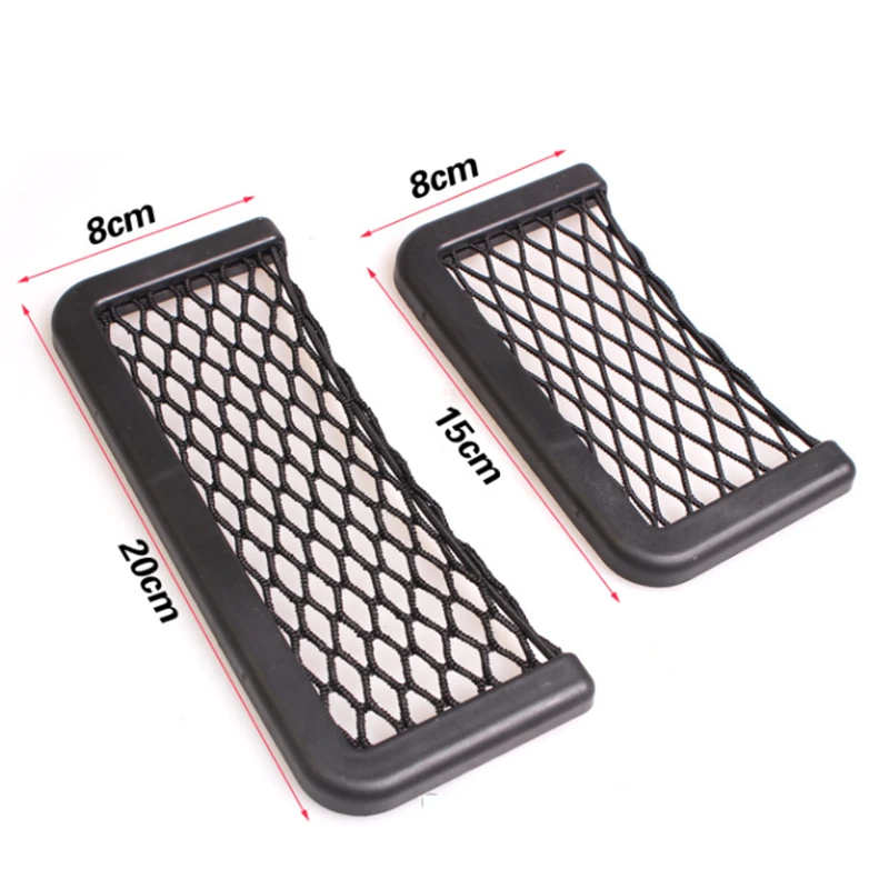 

Universal Car Organizer Storage Bag Car mesh storage Auto Paste Net Pocket Phone Holder Car Accessories 20*8CM 8*15CM