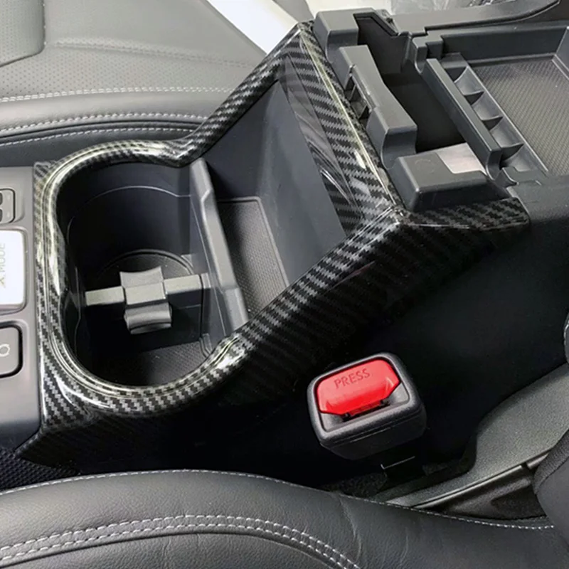 

for Subaru forester SK 2018 2019 Decorate Carbon Fiber Style Water Cup Holder Cover