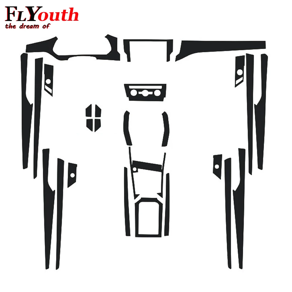 

5D Carbon Fiber Sticker for Volkswagen VW Passat 2019 Car Gear Shift Panel Water Cup Holder Panel Frame Cover Trim Car Styling