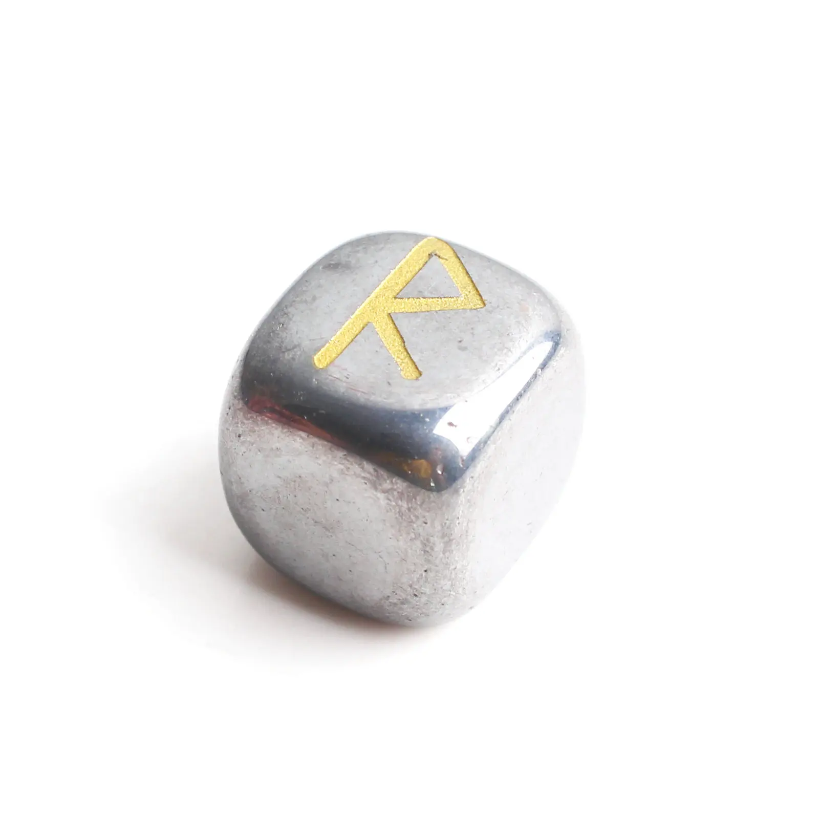 

25Pcs High Qualit Natural Terahertz Chakra Rune Stones Heart Shaped Pendant Tumbled Tune Stone Gravel Healing Stone Decor