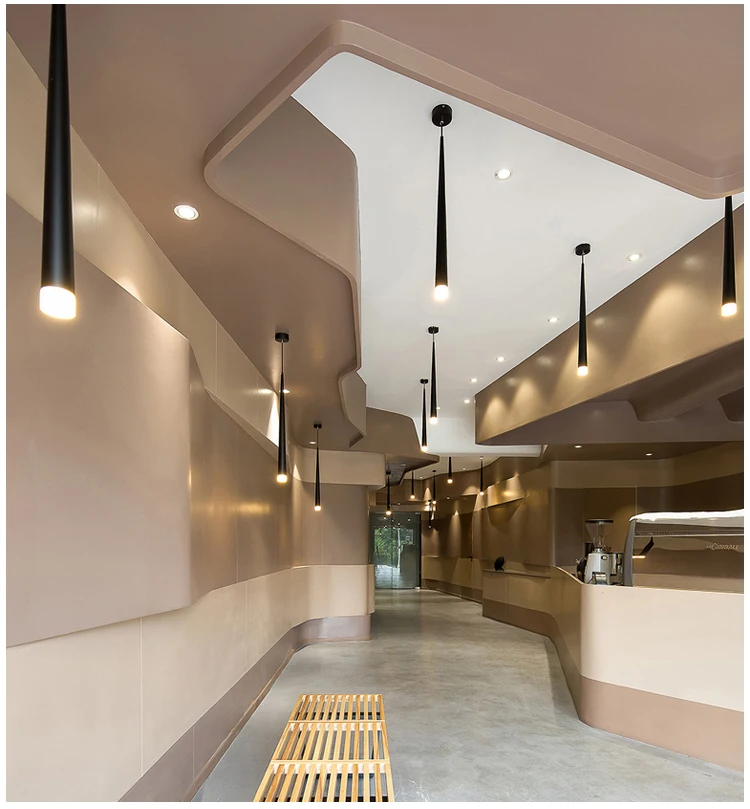 Скандинавская светодиодная люстра направленного света длинная лампа для кухни