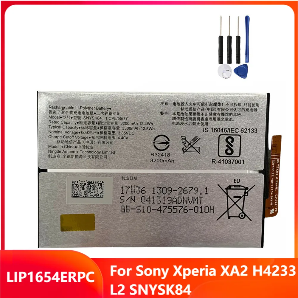 

Original Replacement Phone Battery LIP1654ERPC For Sony Xperia XA2 H4233 L2 SNYSK84 3300mAh With Free Tools