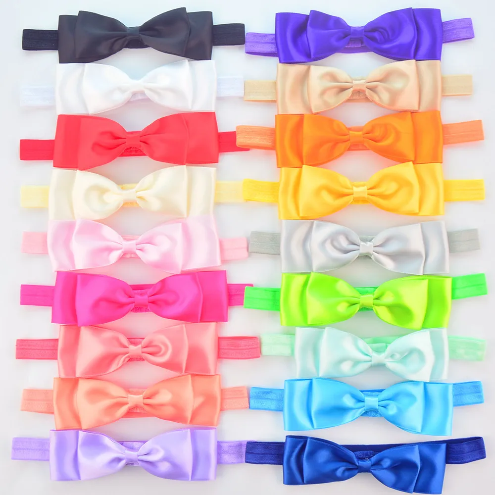 Factory direct children's hair band Princess double red bow hair rope baby headband full moon