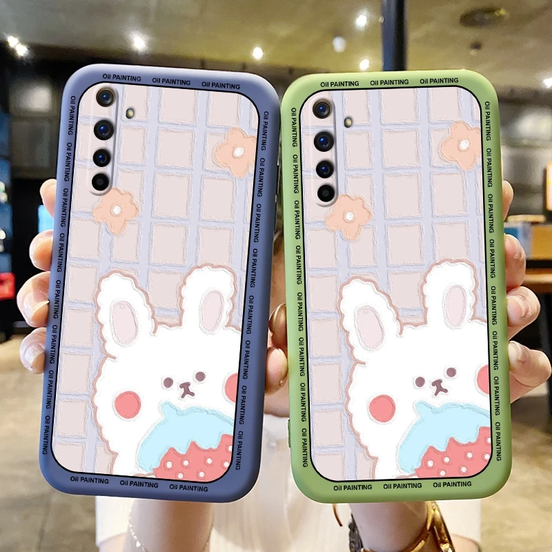 for realme 6s 6i 6 pro 7 4g 7 5g 7i 7 pro case with bear and rabbit back cover cartoon casing free global shipping