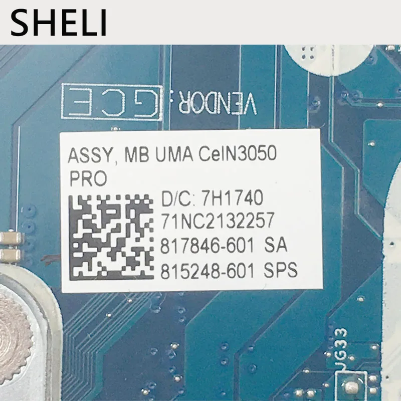 SHELI для HP 815248-501 815248-601 815248-001 15-AC серия материнская плата ноутбука N3050 CPU LA-C811P |