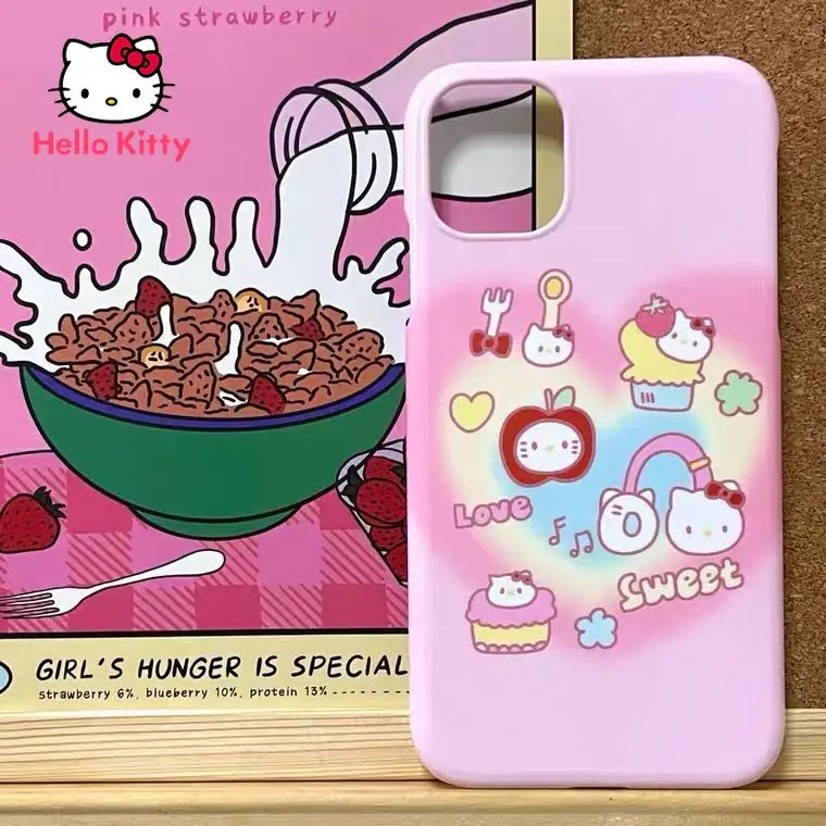 

Hello Kitty Cute Cartoon Creative Phone Case for iPhone13 13Pro 13Promax 12 12Pro Max 11Pro 11Promax X XS MAX XR 7 8 Plus Cover