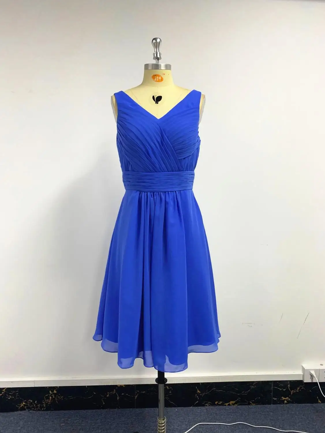 Новинка 2019 Модное шифоновое платье подружки невесты с коротким v образным