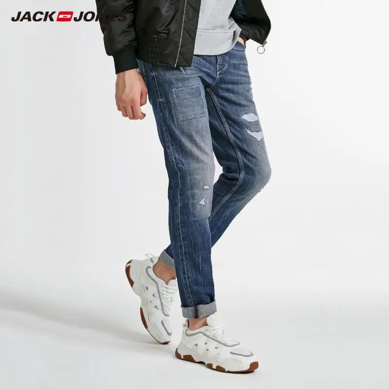 JackJones зимние мужские модные трендовые повседневные джинсы 218432515|Мужские джинсы| |