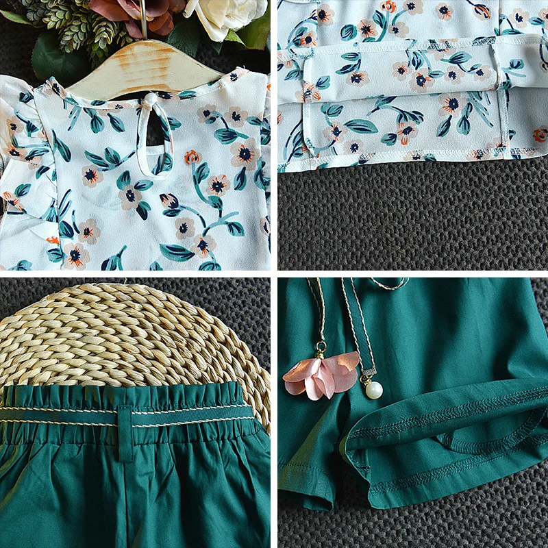 Костюм для девочек на весну и лето новинка Детская футболка без рукавов с