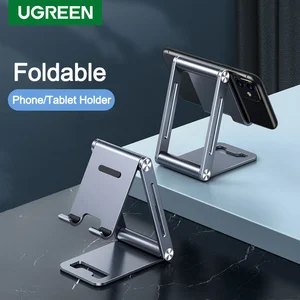 ugreen alloy phone holder stand for iphone 13 redmi adjustable mobile phone holder smartphone desk tablet holder support video free global shipping
