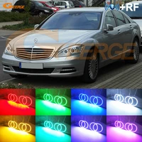 for mercedes benz s class w221 2010 2011 2012 2013 rf remote bluetooth app multi color rgb led angel eyes halo rings kit