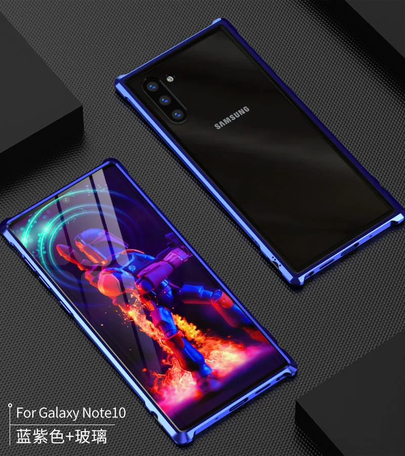 Note10plus, Высококачественная ультратонкая металлическая рамка, закаленное стекло, зеркальная оболочка для samsung galaxy note 10 plus, чехол, крышка, note10+ note10