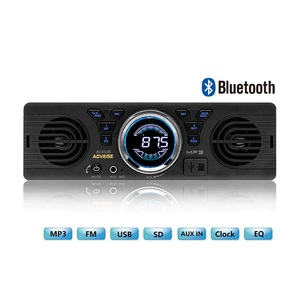 1 din автомобильное радио универсальное 12 В FM MP3 Bluetooth Авторадио плеер громкой связи