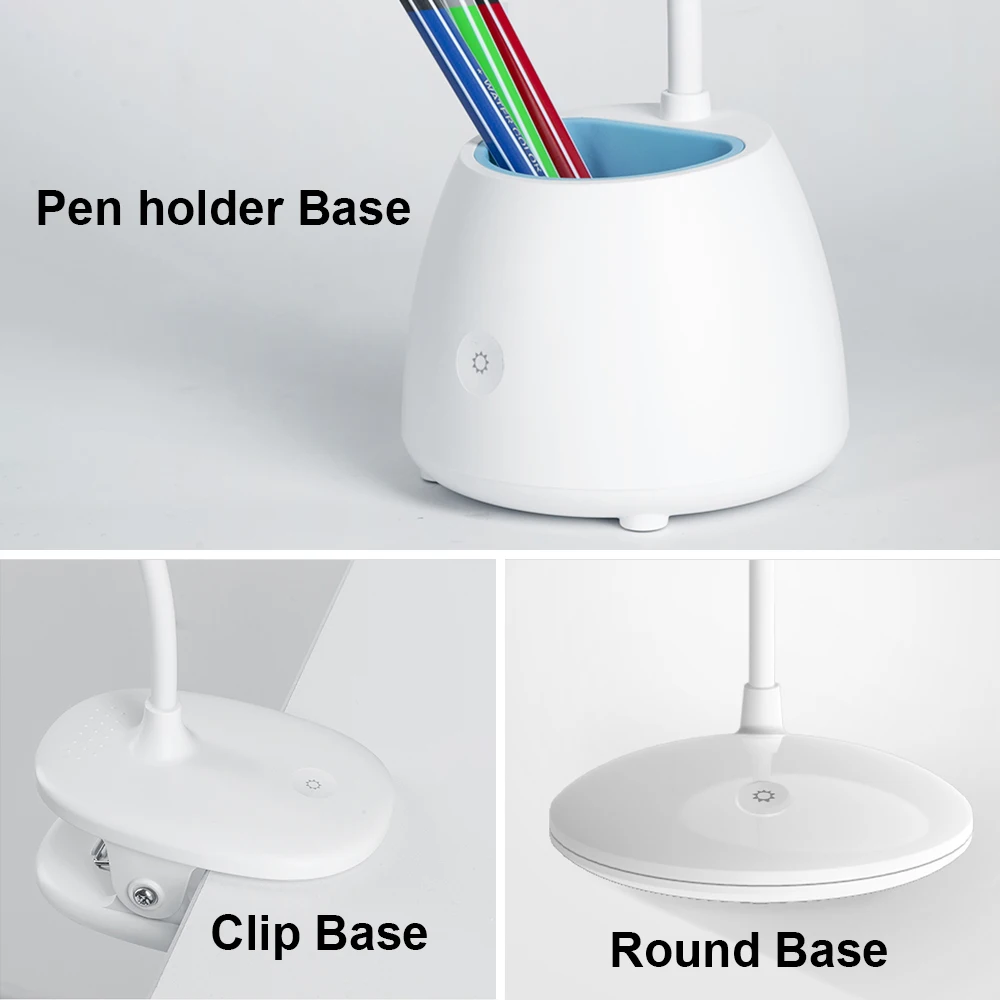 портативный Светодиодная настольная лампа Сенсорный выключатель Защита для
