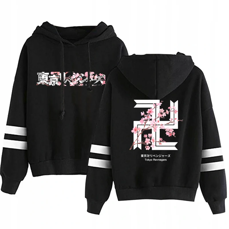 

Japanese Anime Tokyo Revengers Hoodies Cherry Blossom Print Men Women Sweatshirts Harajuku Unisex Manga Pullover Casual Sudadera