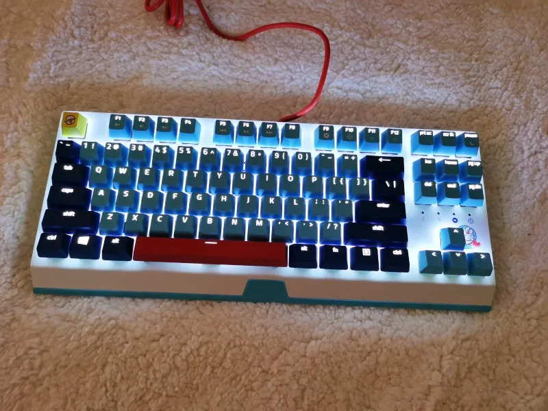 Original Razer Doraemon 50th Anniversary Limited edition gaming Keyboard game office wired backlight mechanical keyboard