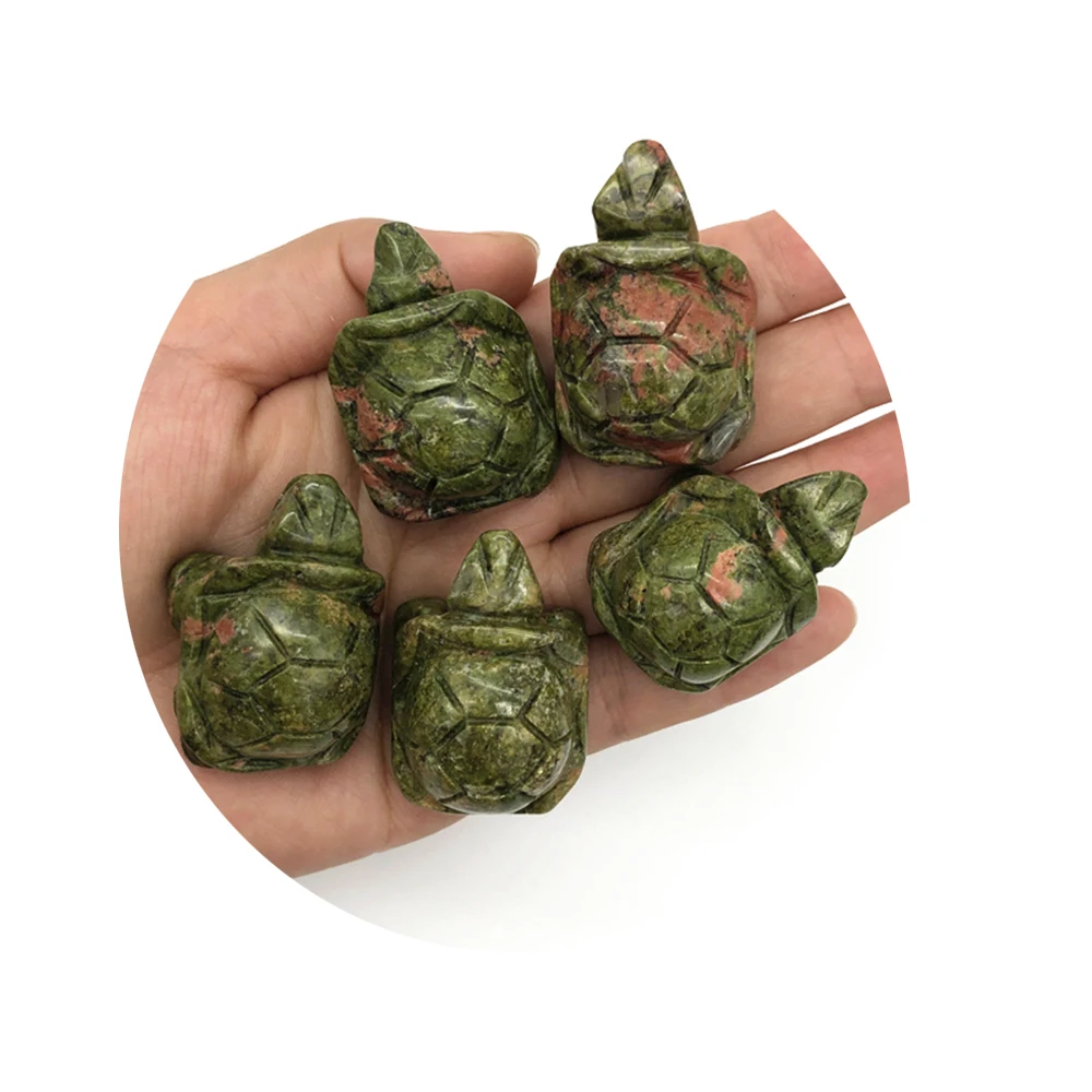 

1Pcs New Arrivals Minerals Carved Turtle Gemstone Natural Obsidian Crystal Tortoise for Gift